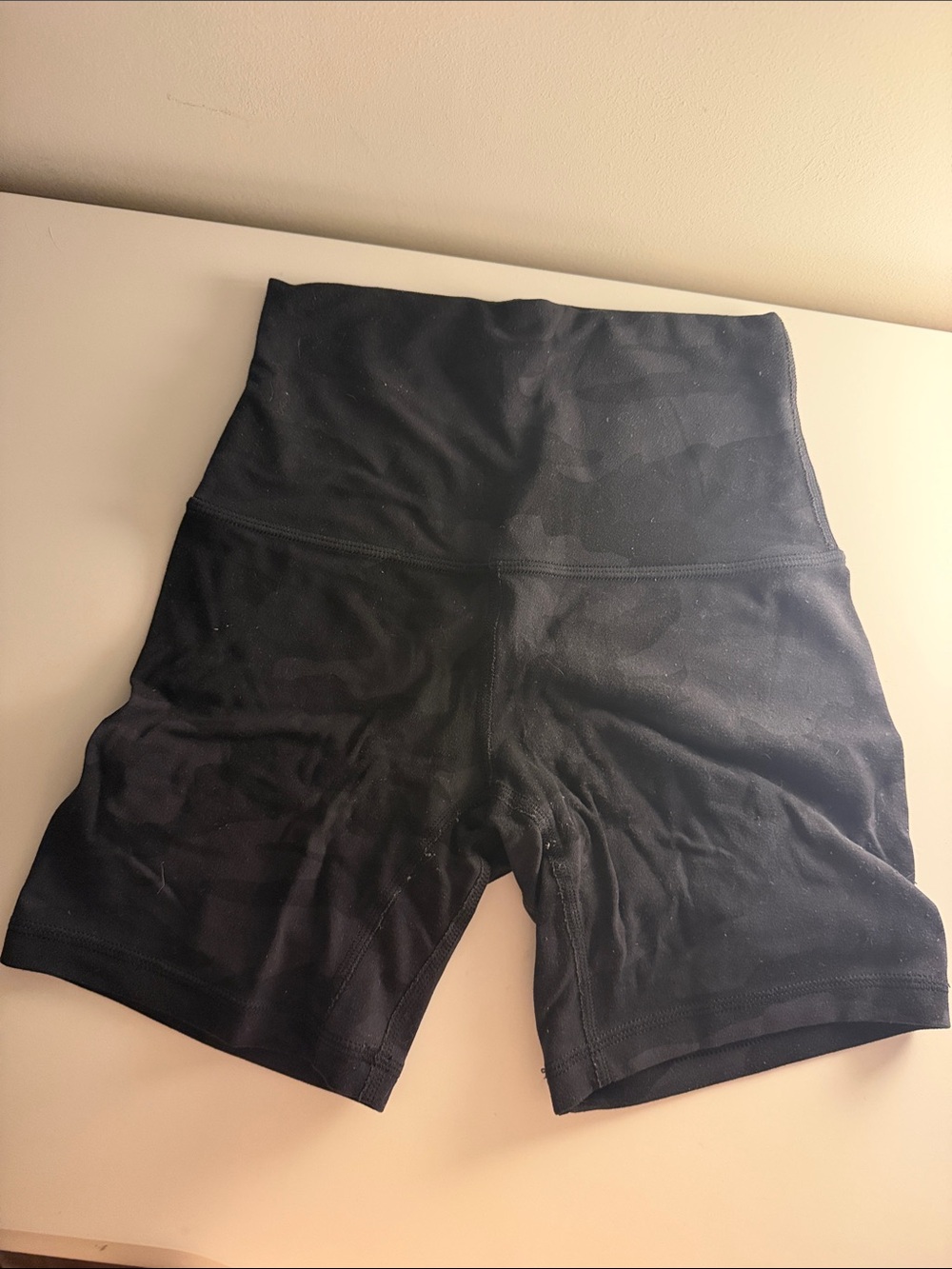 High-Waist Women's Black Bike Shorts